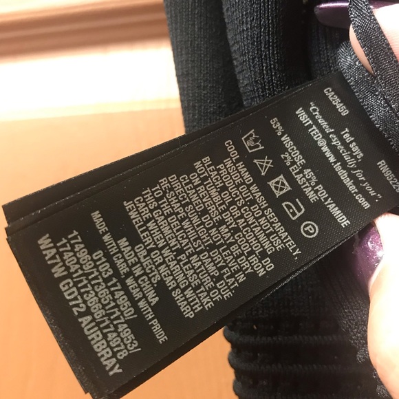 BLACK Ted Baker London NWOT Aurbray SM (4-6) Dress - Picture 8 of 9